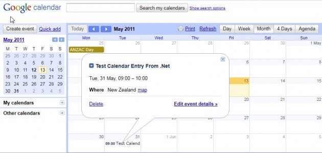 Google Calendar Image 1