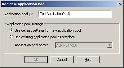 Application Pool Creation