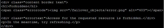 Forbidden Response Forbidden Response