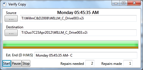 Verify Copy display Sample Image