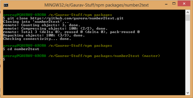 Clone GIT repository number2text Image 1