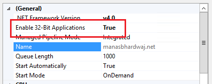 IIS 32 bit application